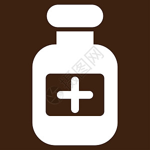 药瓶图标处方字形医疗工具制药化学品药物剂量饮料棕色图片