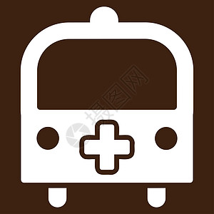 医疗巴士图标字形旅行药品运输旅游汽车医院货车商业医生图片