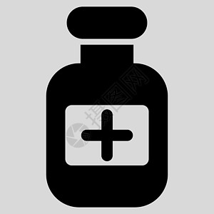 药瓶图标工具玻璃药物饮料制药剂量小瓶浅灰色字形治疗图片