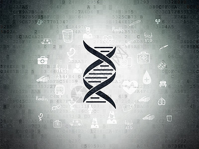 医学概念 数字文件背景的DNA数据细胞代码实验室生物生物学康复科学医生制药药品图片