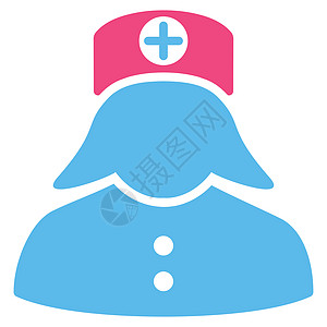护士图标从业者主任字形医师粉色情况简介护士长医疗卫生图片