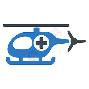 医疗直升机图标航班旅行医生车辆飞机直升飞机援助空气运输蓝色图片