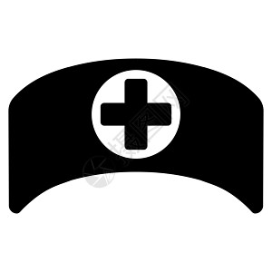 Cap医生章图标护理人员护士卫生保健健康救护车黑色医师医疗字形图片