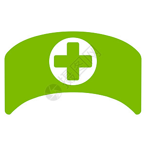 Cap医生章图标绿色生态卫生健康护士字形保健医疗帽子医师图片