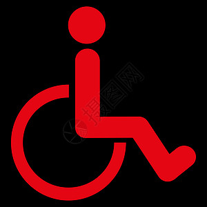 残疾人图标红色障碍洗手间背景字形黑色轮椅卫生间厕所椅子图片