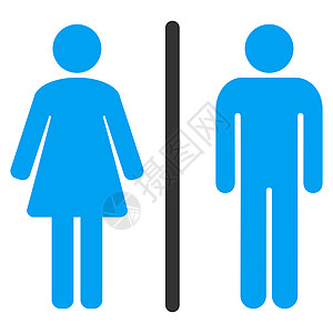 托盘图标帐户身体性别女性卫生间数字夫妻蓝色字形男性图片