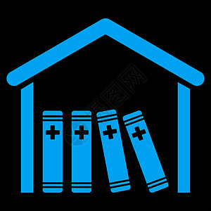 医疗图书馆图标教育数据库字形文档簿记蓝色药品文件夹百科杂志图片