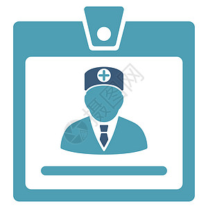 医生徽章图标医师成就蓝色证书文凭卡片急救员经理老板医疗图片
