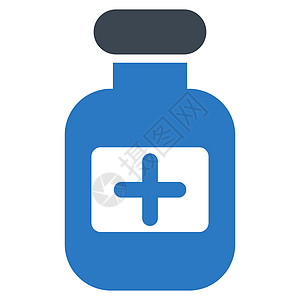 药瓶图标药物治疗瓶子剂量处方工具制药蓝色化学品小瓶图片