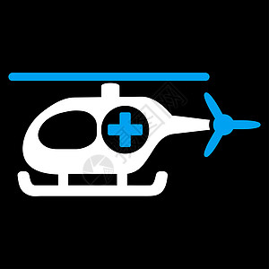 医疗直升机图标背景航班直升飞机速度情况白色黑色旅行运输蓝色图片