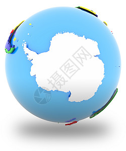 地球上南极洲阴影行星地理世界白色全球插图图片