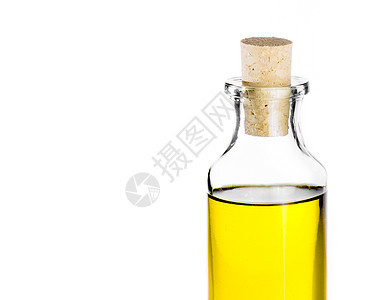 白底的橄榄油瓶 孤立图片