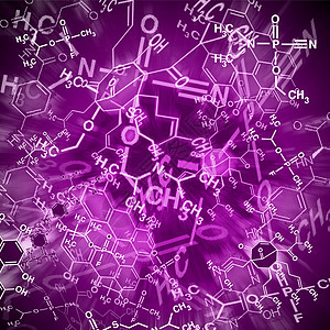 化学技术抽象背景的图像 与学校化学公式和结构的科学墙纸实验室漩涡插图涡流医疗紫色技术原子旋转教育图片