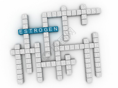 3d图像 Estrorgen字云概念图片