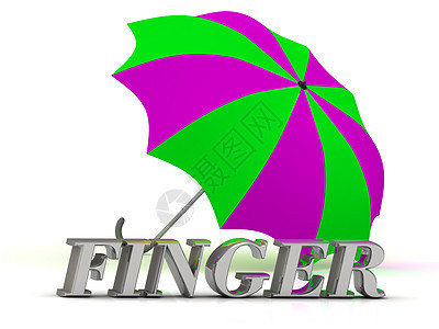 FINGER 银字母和伞式图片