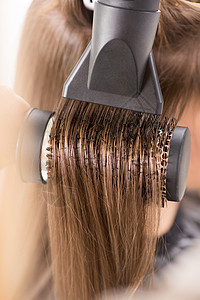 理发发型吹风机长发职业工具头发女性专业棕色发刷图片
