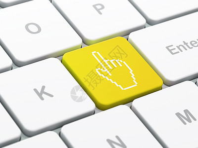 计算机键盘背景上的营销概念鼠标光标市场指针互联网钥匙品牌电脑产品按钮活动战略图片