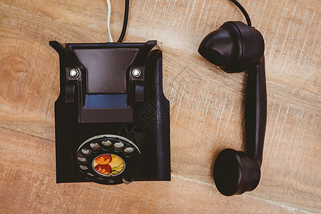 旧电话视图办公室光盘耳机讲话数字通讯圆形技术胶木拨号图片