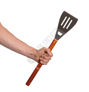 烧烤工具白色背景隔离的烧烤弹管餐饮刀具金属家庭厨具工具男人刮刀烹饪用具背景