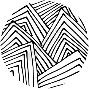 doodle 抽象手画图案圆形插图艺术正方形草图铅笔蜡笔绘画黑与白圆圈阴影图片