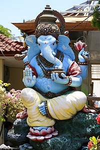 Ganesh是印度的神石头繁荣艺术动物寺庙旅行生活上帝文化幸福图片