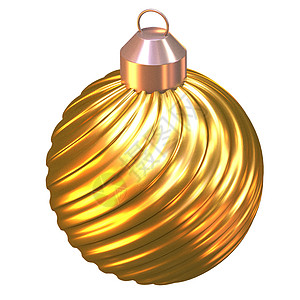 孤立的闪亮圣诞树球生日金属反光插图圆形吊坠塑料嘉年华节日庆典图片