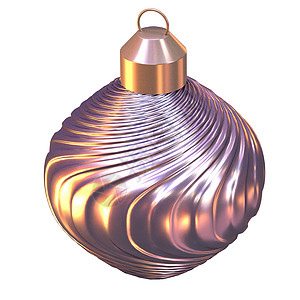 孤立的闪亮圣诞树球金属反光生日派对插图节日嘉年华假期圆圈塑料图片