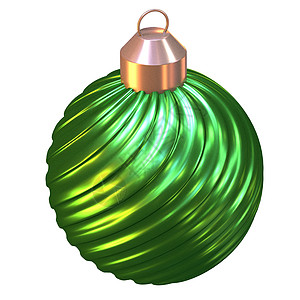 孤立的闪亮圣诞树球假期金属嘉年华插图圆圈装饰品生日塑料反光派对图片