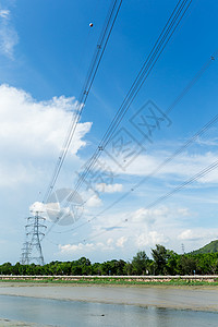 电力发电站国家金属电压工程桅杆天空电缆蓝色变压器邮政图片