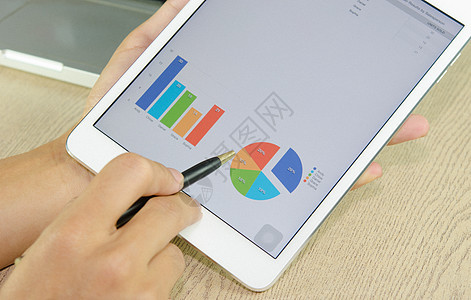 表格和图表药片推介会金融战略营销数据办公室桌子报告技术背景图片