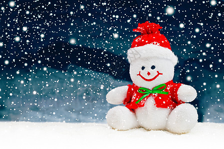 微笑一般圣诞雪人玩具假期乐趣雪花新年季节性喜悦快乐问候语下雪薄片图片