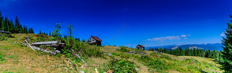 罗马尼亚Apuseni山传统住房 3房子山脉远足草地农村木头土地树木历史丘陵图片