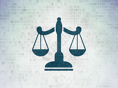 法律概念 数字纸张背景的尺度财产分子法官保险标签防御技术平衡知识电脑图片