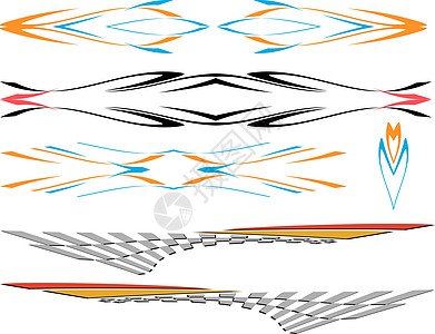 车辆图象 条纹塑料风俗卡车大车贴纸分数插图夹子别针贴花图片