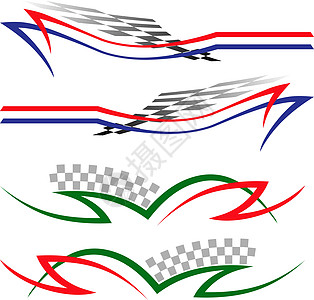 车辆图象 条纹大奖赛旗帜模版贴花风俗汽车贴纸自行车别针力量图片