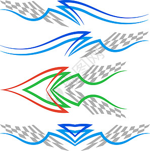 车辆图象 条纹风俗贴花速度力量自行车汽车塑料模版贴纸检查器图片