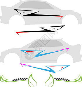 车辆图象 条纹力量塑料模版大奖赛贴花自行车库存运动贴纸汽车图片