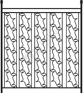 锻铁门 门 栅栏 窗户 格栅 栏杆设计框架螺旋夹子装饰炙烤装饰品风格边界金属插图图片