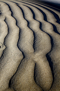 干旱的沙滩和海滨的兰萨罗特西班牙人海岸线小岛岩石阴影旅行石头火山海滩灰尘旅游图片