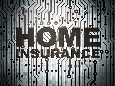 保险概念 有家庭保险的电路委员会安全芯片活力被保险人金融技术政策投保人合同电子产品图片