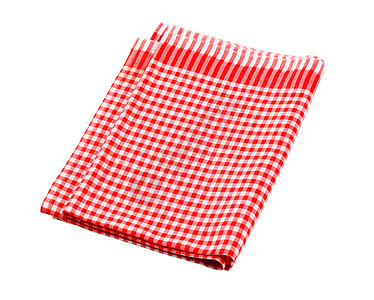 红色和白白桌单织物检查餐巾茶巾桌布餐巾纸纺织品抹布亚麻折叠图片