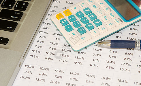 财务文件金融陈述计算器数据数字商业年度平衡投资办公室图片