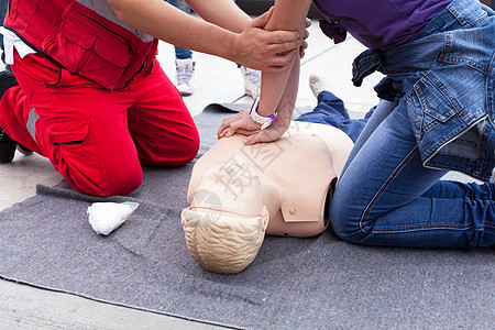 CPR 急救事故训练教学程序按摩健康压缩紧迫感医生救护车图片