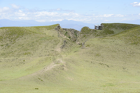 拉丁美洲闪烁的山脉风景太阳地平线起源火山发掘天空稻草画报废墟挖掘图片