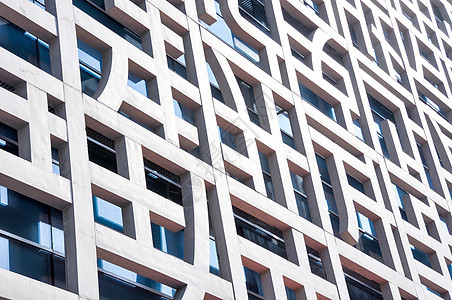 当代建筑的外墙面技术条纹商业水平天空艺术框架建筑物城市摩天大楼图片