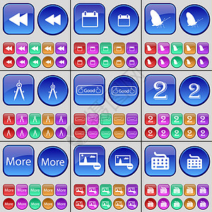 倒带 日历 蝴蝶 复合体 如二 更多 图片 键盘 一大批多色按钮图片