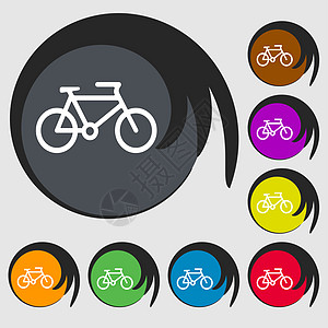 8个有色按钮上的符号   info whatsthis插图运动车轮头盔运输踏板活动车辆速度自行车图片