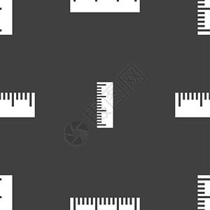 标尺符号图标 学校工具符号 灰色背景的无缝模式标签数学统治者令牌直尺质量教育测量海豹创造力图片