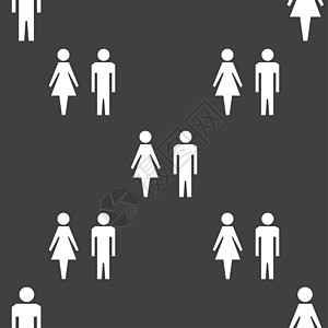 WC标志图标 厕所符号 男女厕所 灰色背景的无缝模式创造力按钮插图绅士海豹女性性别男性邮票洗手间图片