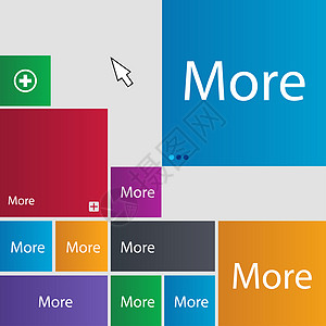 更多符号图标 细节符号 网站导航 一组彩色按钮店铺令牌学习质量网络海豹角落艺术创造力徽章图片